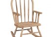 Unfinished Wood Rocking Windsor Kids Chair