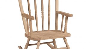 Unfinished Wood Rocking Windsor Kids Chair