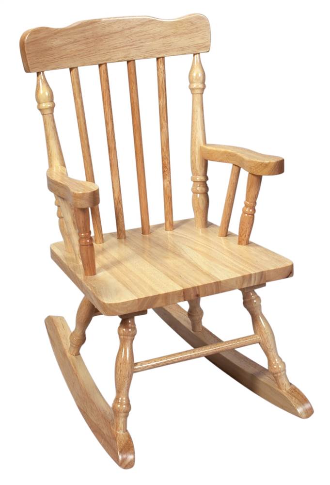 Product Image Kids Solid Wood Colonial Style Rocking Chair w Natural Finish