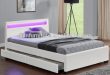 2018 New King Size Led Light Faux Leather Storage Beds With Drawer - Buy Double  Bed With Storage,Leather King Size Bed Black,Full Size Leather Beds Product