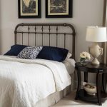 Vienna King-Size Headboard with Metal Spindle Panel and Carved Finials in  Aged Gold