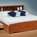 platform beds with storage drawers | Cherry King Size Platform Storage Bed  With Six Drawers and Headboard