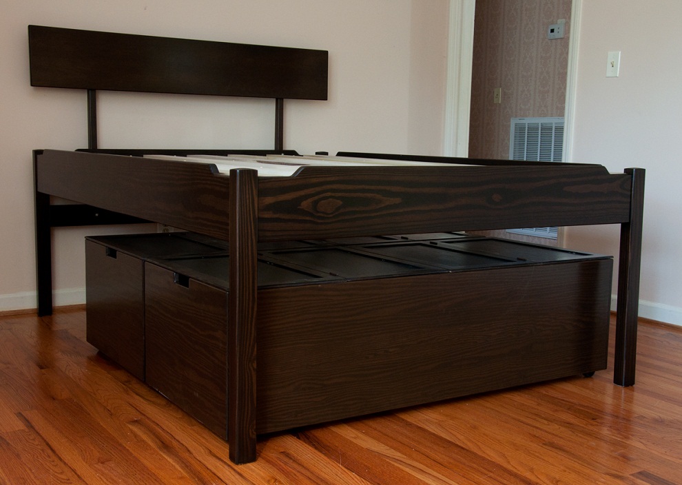 Platform King Size Bed Frame Storage