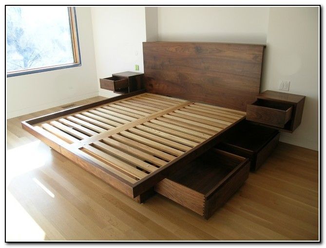 King Size Platform Storage Bed 27