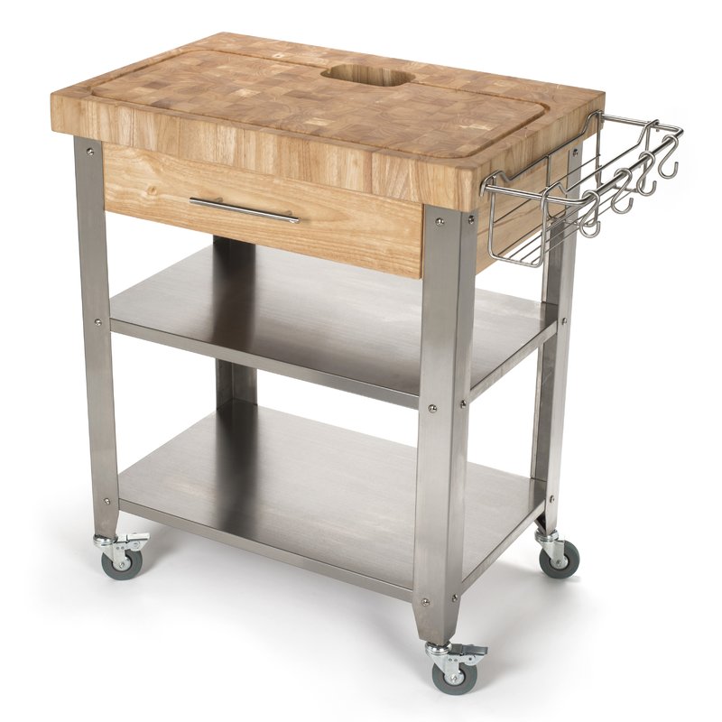 kitchen cart with butcher block top –
  a  must have in kitchen