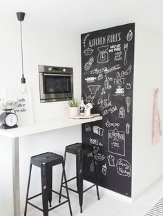 Chalkboard kitchen Kitchen Arrangement, Chalkboard For Kitchen, Chalkboard  Walls, Chalkboard Lettering, Diy