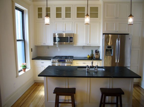 kitchen island that also serves as a table View in gallery