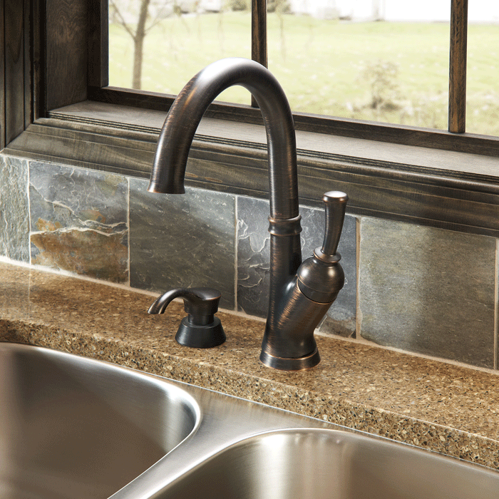 High-arc Bronze Kitchen Faucet
