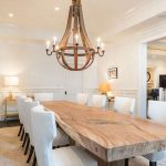 Interior Design Ideas for Dining Room Area. Love the Wooden Table.  Wonderful Fixtures and color scheme and layout along with wall decor