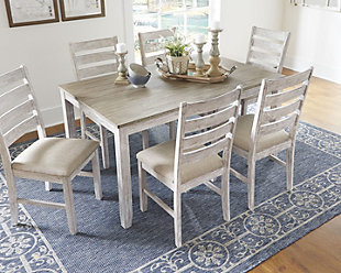 Skempton Dining Room Table and Chairs (Set of 7), , large