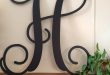 Large Single Letter Metal Monogram Wall/Door Hanger | For the Home |  Monogram wall, Letter wall decor, Wall