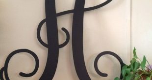 Large Single Letter Metal Monogram Wall/Door Hanger | For the Home |  Monogram wall, Letter wall decor, Wall