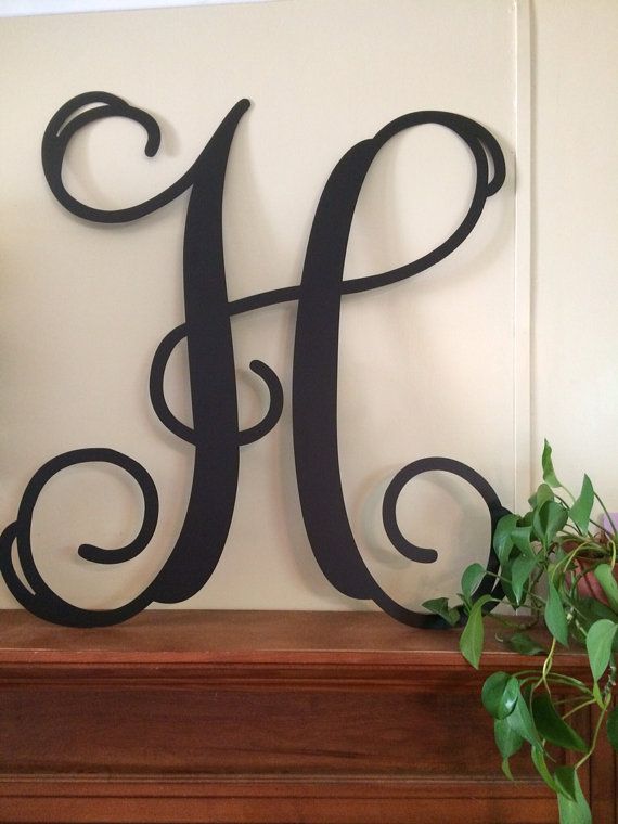 Give your walls a handpainted look with
  large metal letters for wall decor