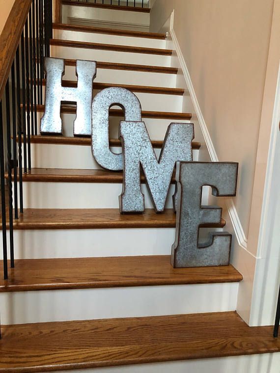Extra Large Metal Letters/Wall Decor/Galvanized Metal