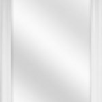 Large Rectangular Bathroom Wall Hanging Mirror With White Frame, 42x30 Inch  - Traditional - Bathroom Mirrors - by Hilton Furnitures