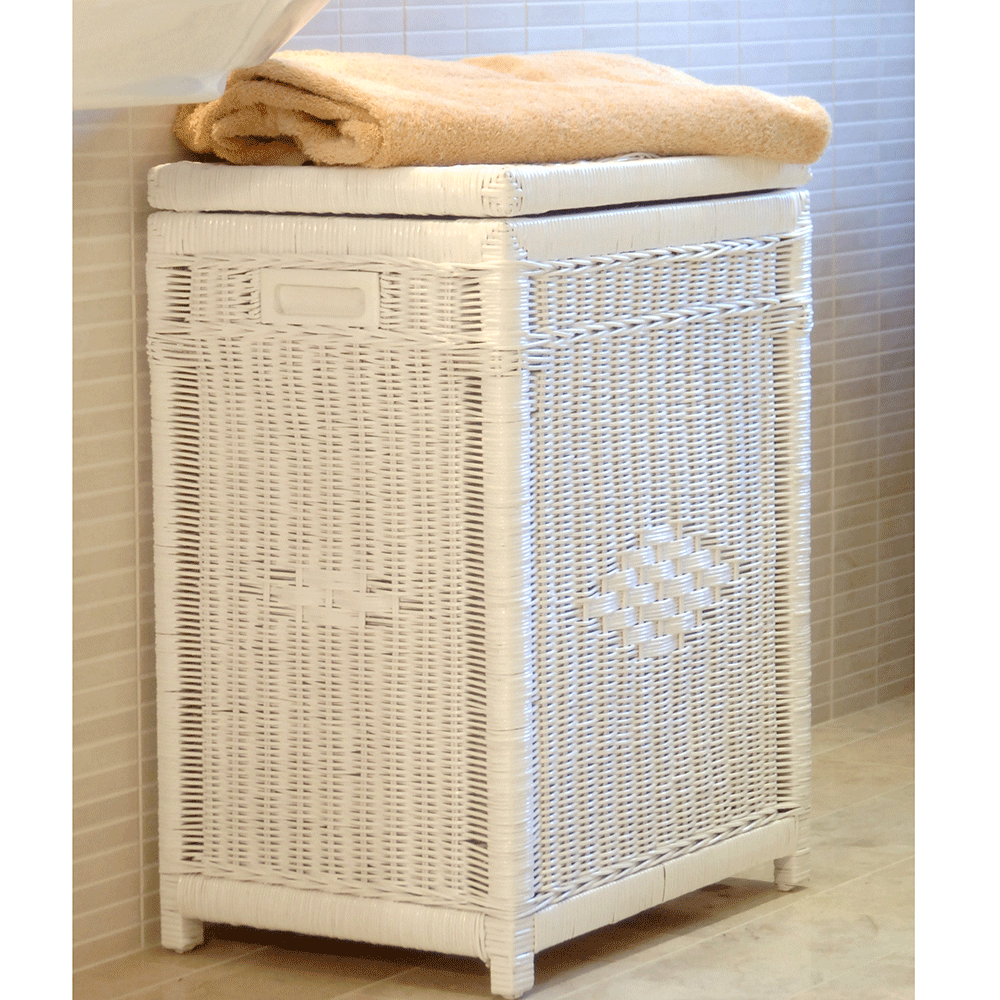Laundry Baskets with Lids White