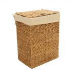 Best wicker laundry basket with a lid. Seville Classics Foldable Water  Hyacinth Portable Hamper