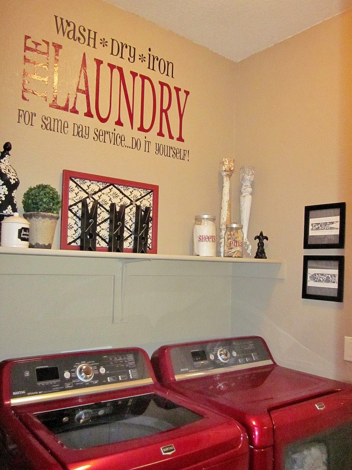 Adorable Antics: Laundry Room Decorations (on NO budget)