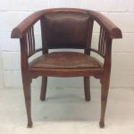 Solid Wood and Leather Captains Chair u2014 Vintage Store - LOVE