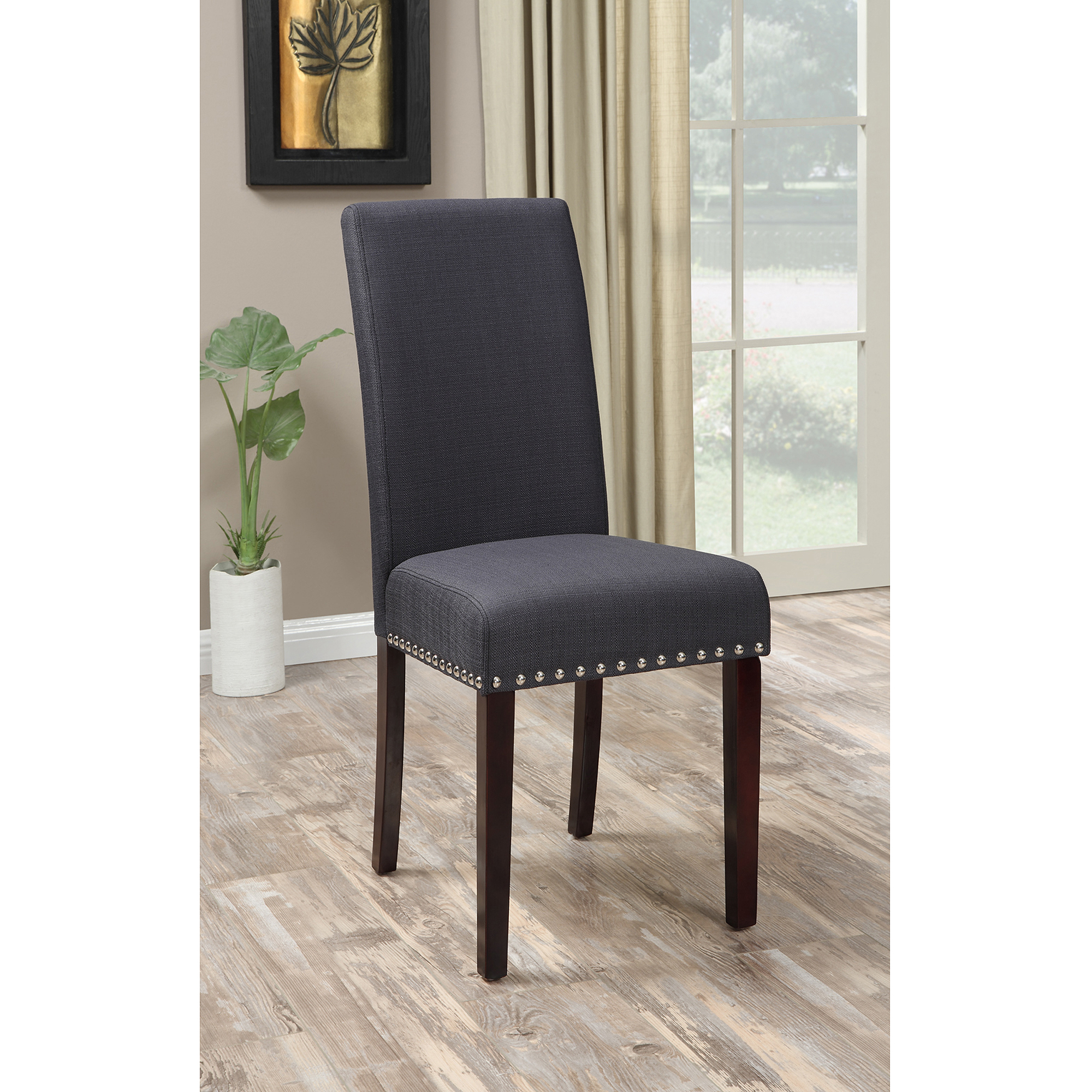 Dining Chairs Inspiring Leather Nailhead Dining Chairs