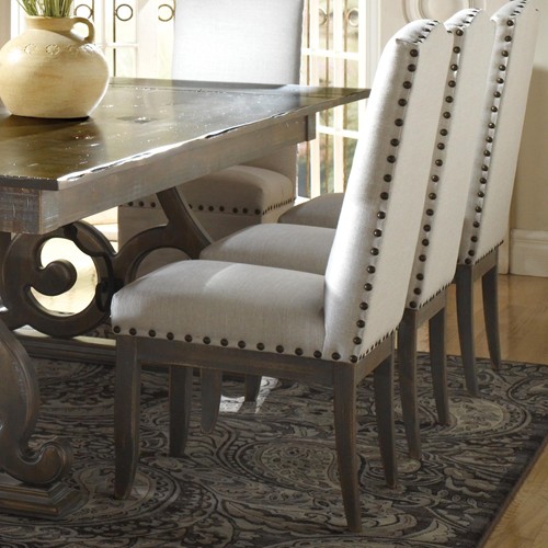 Leather Dining Room Chairs With Nailheads Pantry Versatile Prepare 12