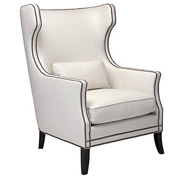 Use and types of leather wingback chair
with nailhead trim
