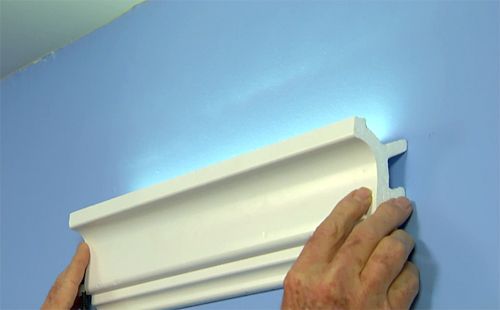 Easy, Inexpensive Cove Lighting Uses Foam Crown Molding and LED Light Tape  • Ron Hazelton Online • DIY Ideas & Projects