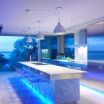 chris-lee-homes-blue-kitchen-LED-lighting