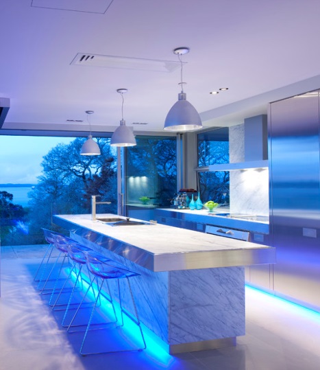 chris-lee-homes-blue-kitchen-LED-lighting