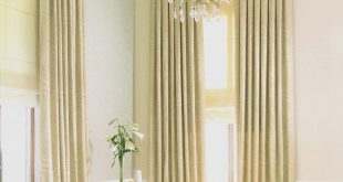 long window panels with extra long curtains