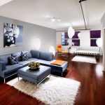 Light Fixture Apartment Living Room Ideas With Multiple Bright Lights On  Wood Veneer Floor And Bamboo
