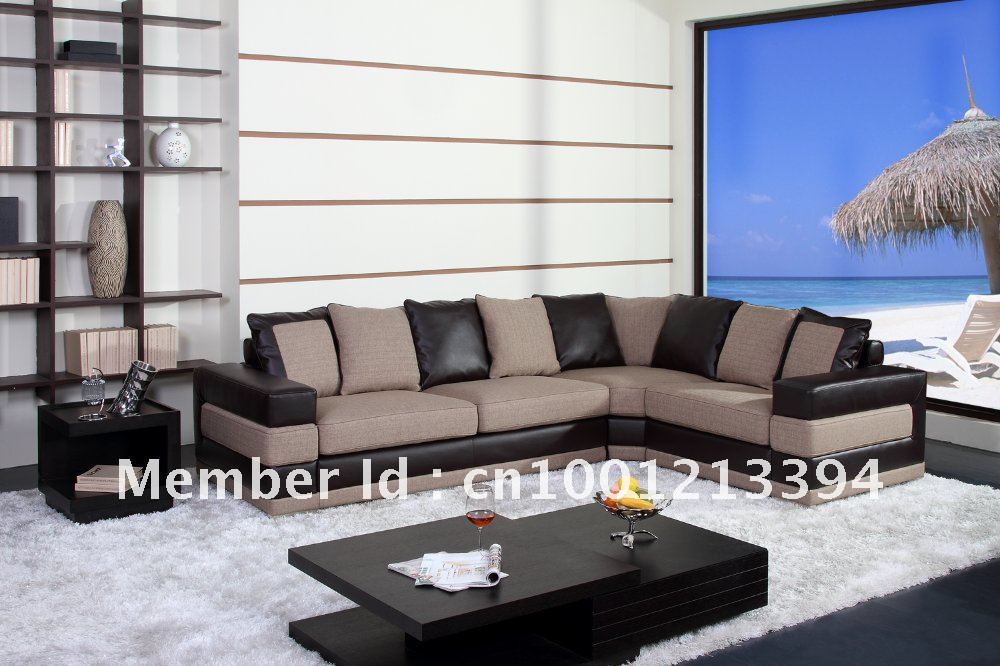 Modern furniture / living room fabric/ bond leather sofa/ sectional / corner  sofa