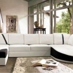 Sofa set living room furniture Modern Leather corner sofas with U shape sofa  set