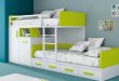 Kids Beds With Storage for a Tidy Room : Extraordinary White Green
