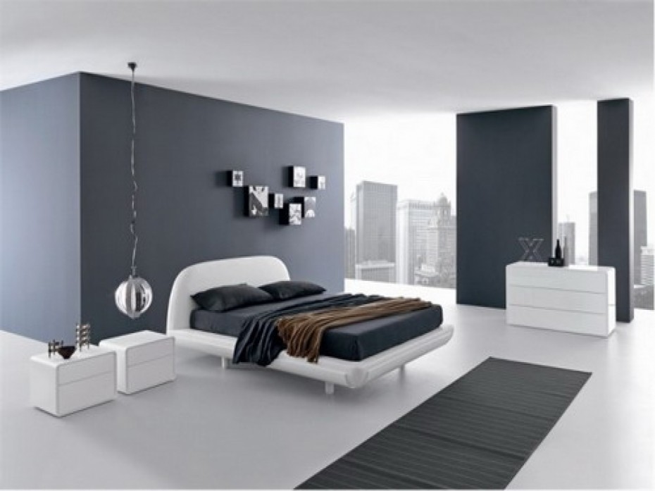Modern Minimalist White And Black Master Bedroom Decor Design .