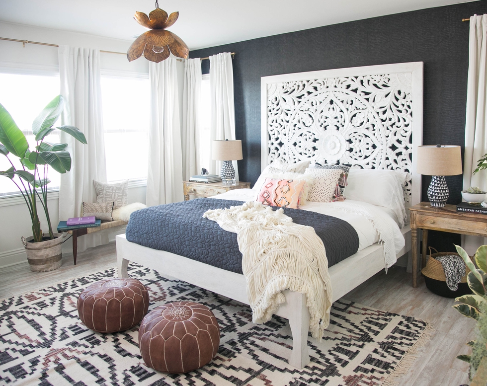 Boho Chic Master Bedroom Makeover by Ashley Redmond