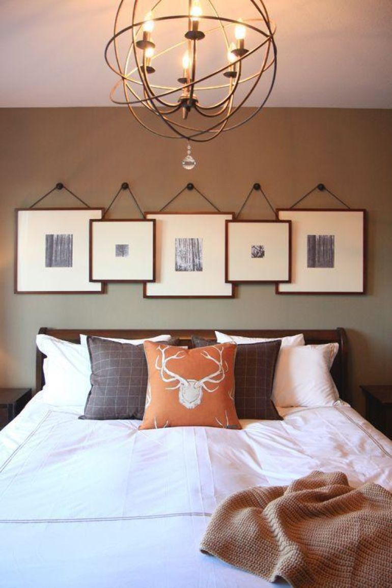 Transform Your Favorite Spot With These 20 Stunning Bedroom Wall Decor Ideas  - Hanging frames above the bed