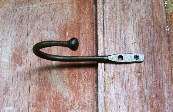 Curtain Tie Backs Hand Forged Wrought Iron by FurnaceBrookIron