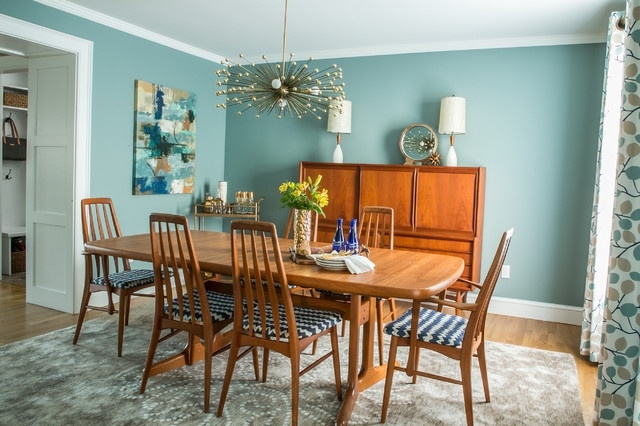 Mid-Century Modern Dining Room - Transitional - Dining Room with regard to  7 Amazing