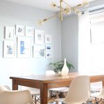 Mid-Century Modern Dining Room with West Elm Mobile Chandelier