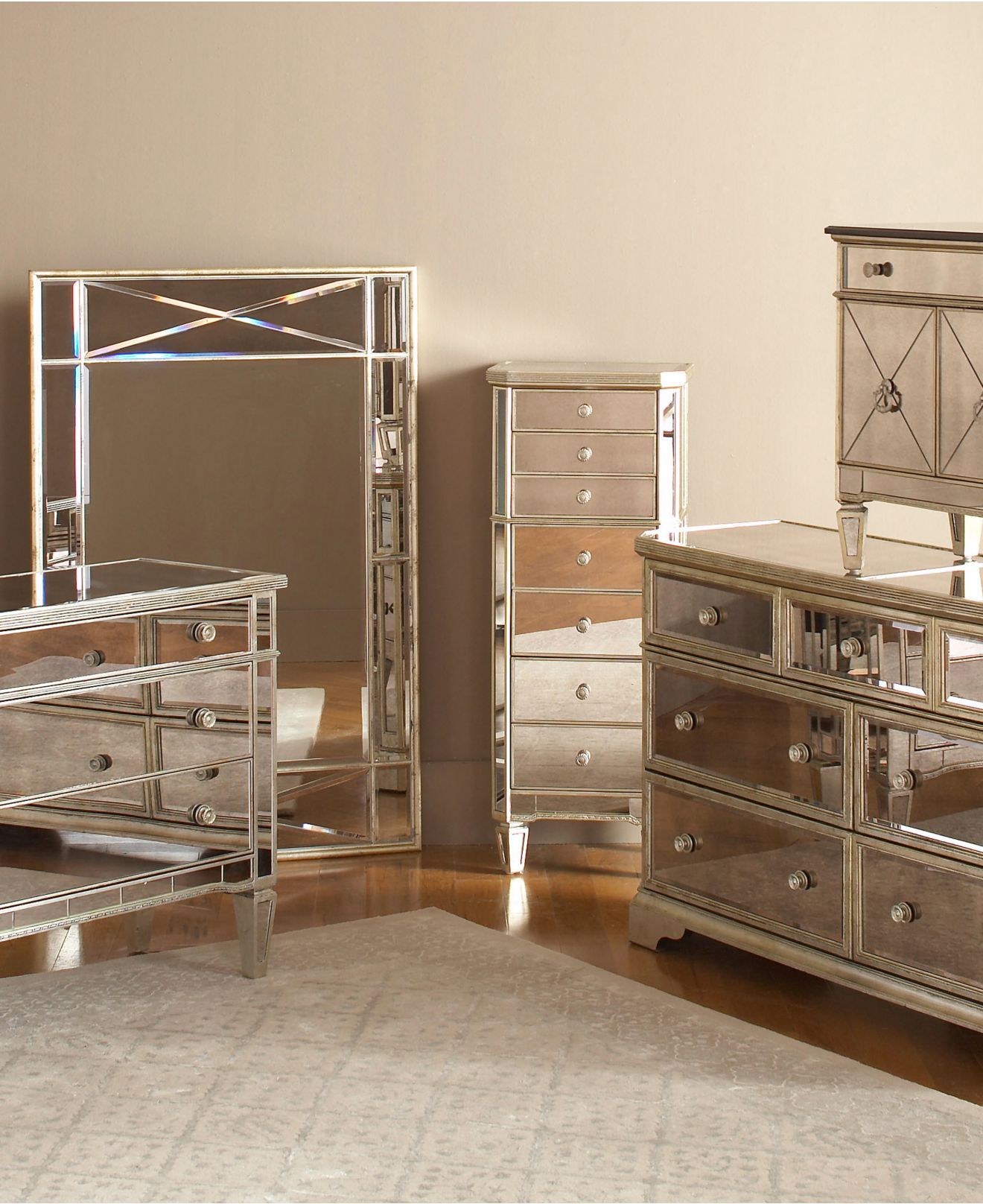 Mirrored bedroom furniture sets in home
design trends