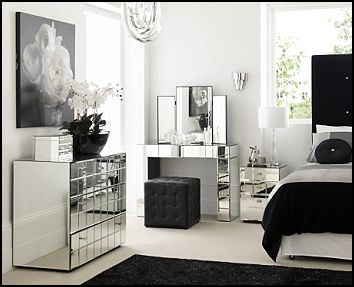 Good looking mirrored glass bedroom  furniture