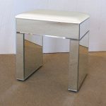 Venetian Mirrored Dressing Table Stool White Top - Buy from the