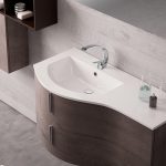 Fapully Modern Bathroom Vessel Sink Faucet Long Curved Spout Single Handle  Vanity Faucet,Brushed Nickel