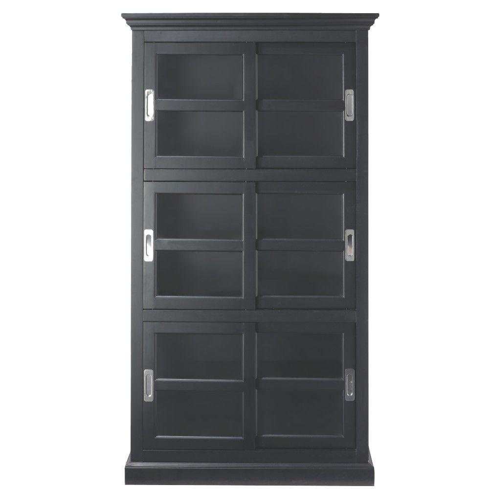 Architecture: Black Bookcase With Doors Uk Awesome Bookshelves Modern Glass  Door Mesmerizing Design Pertaining To