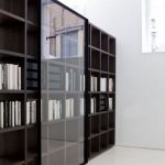 modern bookcase with glass door: mesmerizing bookcase design with new glass  sliding doors