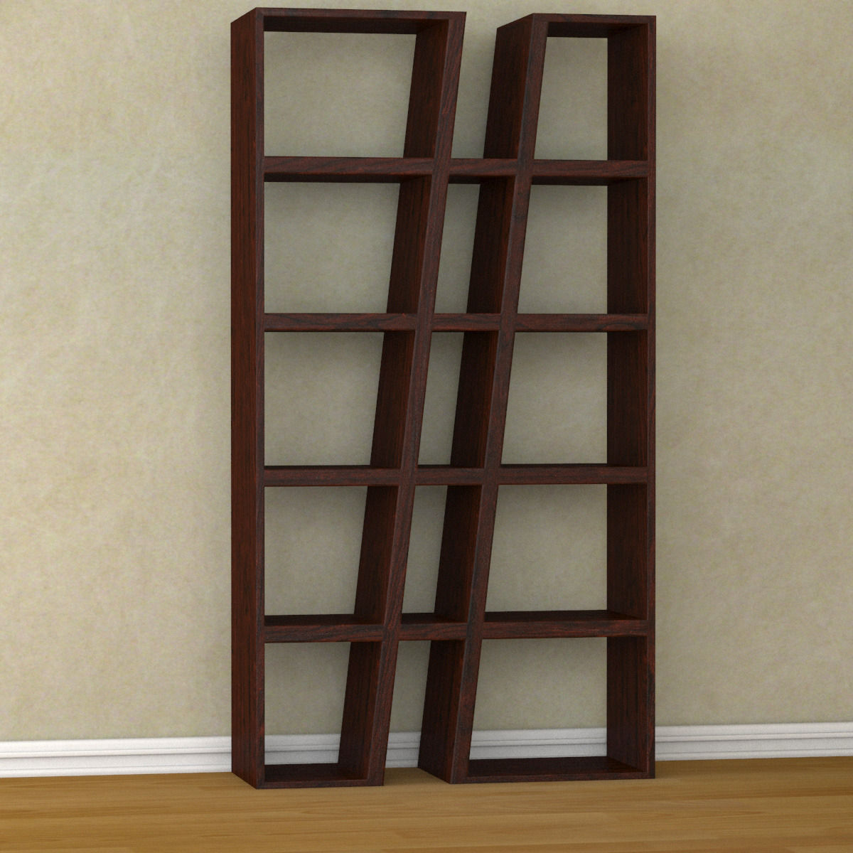 modern bookshelf 3d model max obj mtl 3ds fbx 2