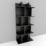 Modern bookshelf 3d model