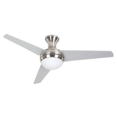 Bright Brushed Nickel Ceiling Fan with 12 in. Lead Wire