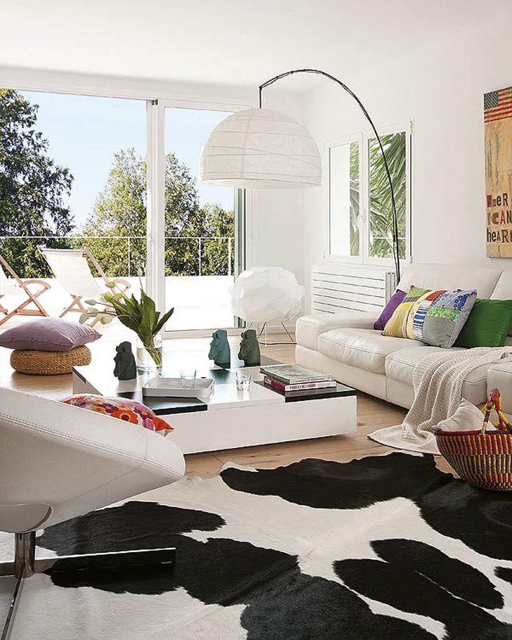 Youthful White Living Room Decor